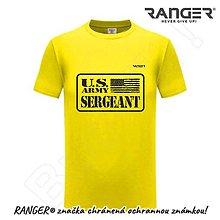 Topy, tričká, tielka - Tričko RANGER® - US SERGEANT (Žltá) - 15763779_