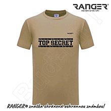 Topy, tričká, tielka - Tričko RANGER® - TOP SECRET (Béžová) - 15763786_
