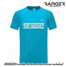 Topy, tričká, tielka - Tričko RANGER® - TOP SECRET (Modrá) - 15763789_