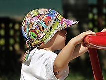 Detské čiapky - Letný detský šilt Street art - prémiová bavlna - 15764886_
