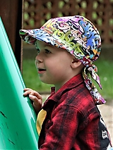 Detské čiapky - Letný detský šilt Street art - prémiová bavlna - 15764887_
