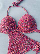 Plavky - Háčkované plavky Pastels ružové - 15765846_
