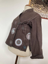Saká - Ľanový kabátik-kimono veľ.40-42 - 15766218_