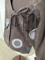 Saká - Ľanový kabátik-kimono veľ.40-42 - 15766222_