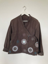 Saká - Ľanový kabátik-kimono veľ.40-42 - 15766225_