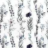 Textil - ľalie a nevädze, 100 % predzrážaná bavlna EÚ, šírka 140 cm - 15765710_