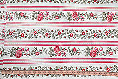Textil - Folk ruže 105x100 cm - 15767015_