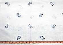 Textil - Jemný ľudový tmavomodrý vzor  100x100 cm - 15767055_