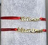 “Mamina” + “Tatino” Golden edition - saténový náramkový set proti urieknutiu