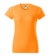 Polotovary - Dámske tričko BASIC mandarínková oranžová A2 - 15765330_