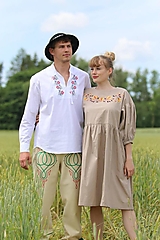 Šaty - Vyšívané bavlnené šaty Kvapky rosy - 15765596_