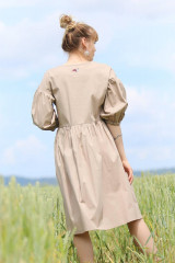 Šaty - Vyšívané bavlnené šaty Melódia ticha - 15765903_