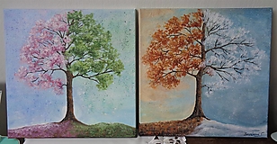 Obrazy - Jar, leto, jeseň, zima...(set) - 15768847_