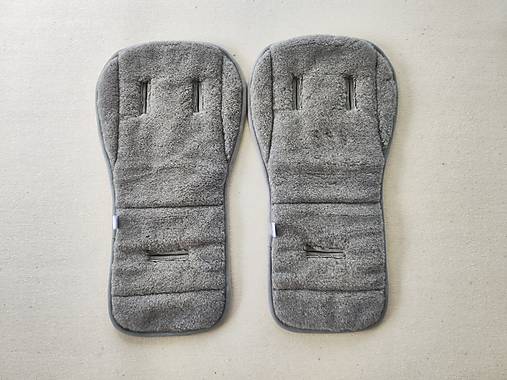 Detský textil - Kočík Baby Monsters Easy Twin/ podložky pre dvojičky 100% MERINO TOP grey 100% Bavlna - 15768523_