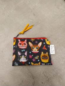 Detské tašky - Mini taštička na drobnosti (Boho cool mačky) - 15767912_