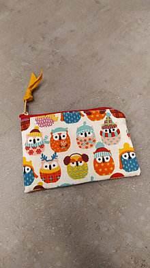 Detské tašky - Mini taštička na drobnosti (Radostné farebné sovičky) - 15767925_