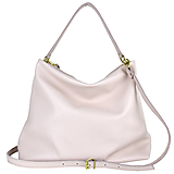 Kabelky - Veľká dámska vrecovitá kožená kabelka v ružovej farbe - 15768155_