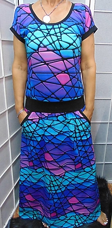 Šaty - Dlouhé šaty - mozaika S - XXXL - 15769502_