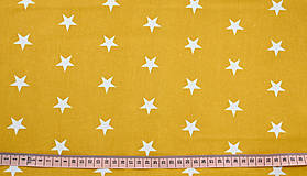Textil - Hviezdy na horčicovej 75x160 cm - 15768979_