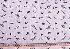 Textil - Klásky/Vetvičky na ružovej 70x140 cm - 15768992_