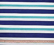 Textil - Modrozelená pásikavá - 15769016_