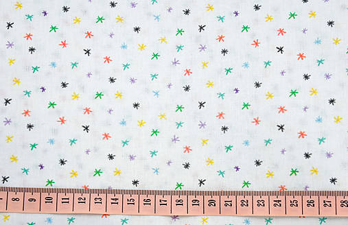 Textil - Farebné hviezdičky 60x150 cm - 15768911_