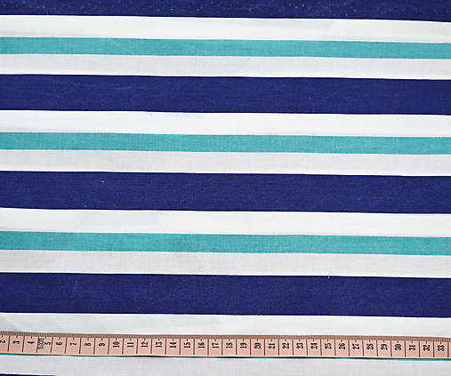 Textil - Modrozelená pásikavá - 15769016_