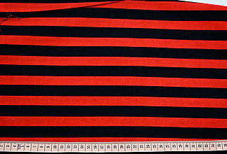 Textil - Červenočierna pásikavá 60x70 cm - 15768669_