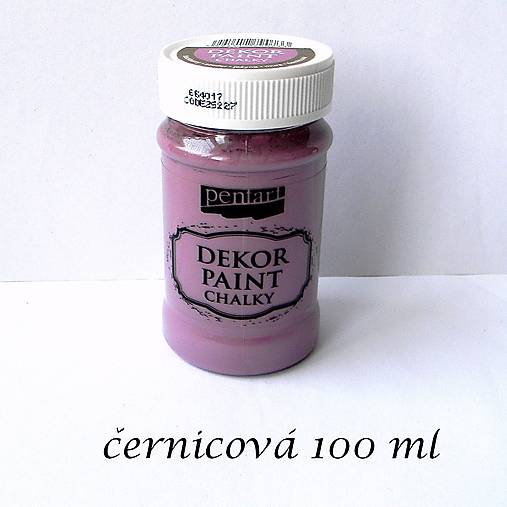 Farby-laky - Dekor paint chalky - černicová - 100 ml - 15767893_