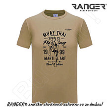 Topy, tričká, tielka - Tričko RANGER® - MUAY THAI - a (Béžová) - 15768365_