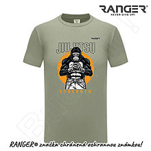 Topy, tričká, tielka - Tričko RANGER® - JIU-JITSU - b (Šedá) - 15768410_