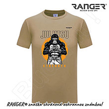 Topy, tričká, tielka - Tričko RANGER® - JIU-JITSU - b (Béžová) - 15768414_