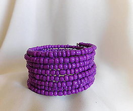Náramky - fialový / purpurový  náramok / darček k nákupu náramku - 15769685_