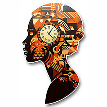Hodiny - Abstraktné Africké hodiny - 15769869_
