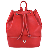 Batohy - Kožený batoh v červenej farbe - 15770674_