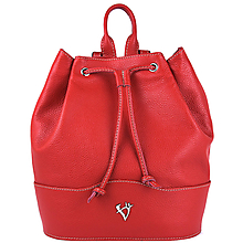 Batohy - Kožený batoh v červenej farbe - 15770674_