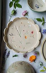 Nádoby - Servírovací tanier Kvety vlnky - 15770801_