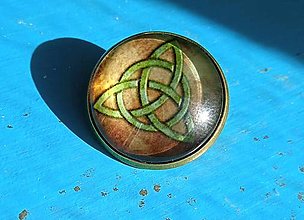 Brošne - Odznaky Triquetra (Zelená) - 15771219_