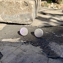 Náušnice - Okrúhle Náušnice (Mint Purple) - 15771679_