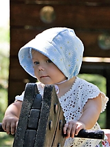 Detské čiapky - Detský ľanový čepiec Camomilla - 15772126_