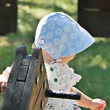 Detské čiapky - Detský ľanový čepiec Camomilla - 15772128_