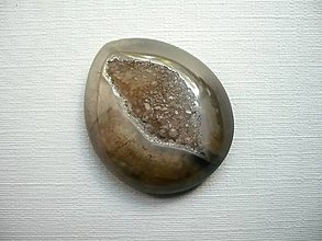Minerály - Kabošon - onyx s drúzou 30 mm, č.1f - 15772256_