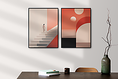 Obrazy - Moderný minimalistický obraz v páre - 15772935_