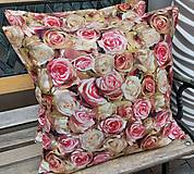 Úžitkový textil - Obliečky na vankúše,,ruže - 15773253_