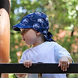 Detské čiapky - Letný detský šilt tyranosaurus modrý - 15773346_