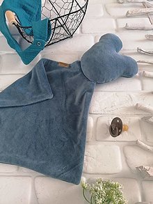 Hračky - Mojkáčik z dojčenského plyšu 7 farieb (Modrá) - 15774415_