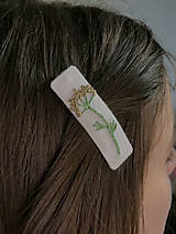 Ozdoby do vlasov - Ručné vyšívané sponky | rozprávkový les - 15773513_