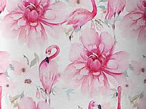 Textil - Teplákovina - plameniak ružový - 15775174_