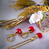 Sady šperkov - set črvený Chalcedón S97 - 15774730_