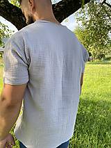 Pánske oblečenie - Pánske mušelínové tričko - 15774009_